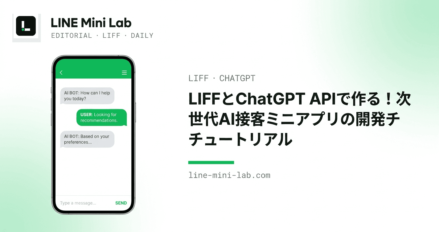 LIFFとChatGPT APIで作る!次世代AI接客ミニアプリの開発チュートリアル