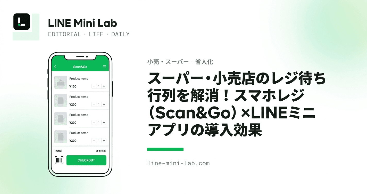 スーパー・小売店のレジ待ち行列を解消!スマホレジ(Scan&Go)×LINEミニアプリの導入効果